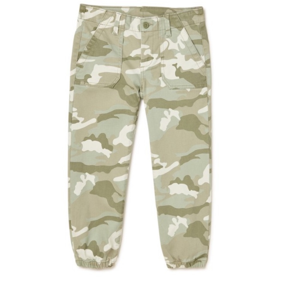 NWT Wonder Nation Girls' Stretch Woven Jogger Pants CAMO